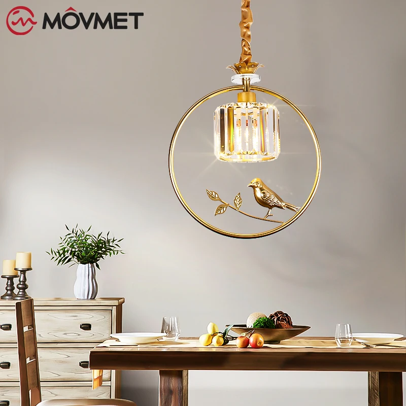 Copper LED Pendant Lamp With Birds DECO Crystal E27 Hardware Bedroom Livingroom Diningroom Study Metal Home Lighting Fixture
Copper LED Pendant Lamp With Birds DECO Crystal E27 Hardware Bedroom Livingroom Diningroom Study Metal Home Lighting Fixture