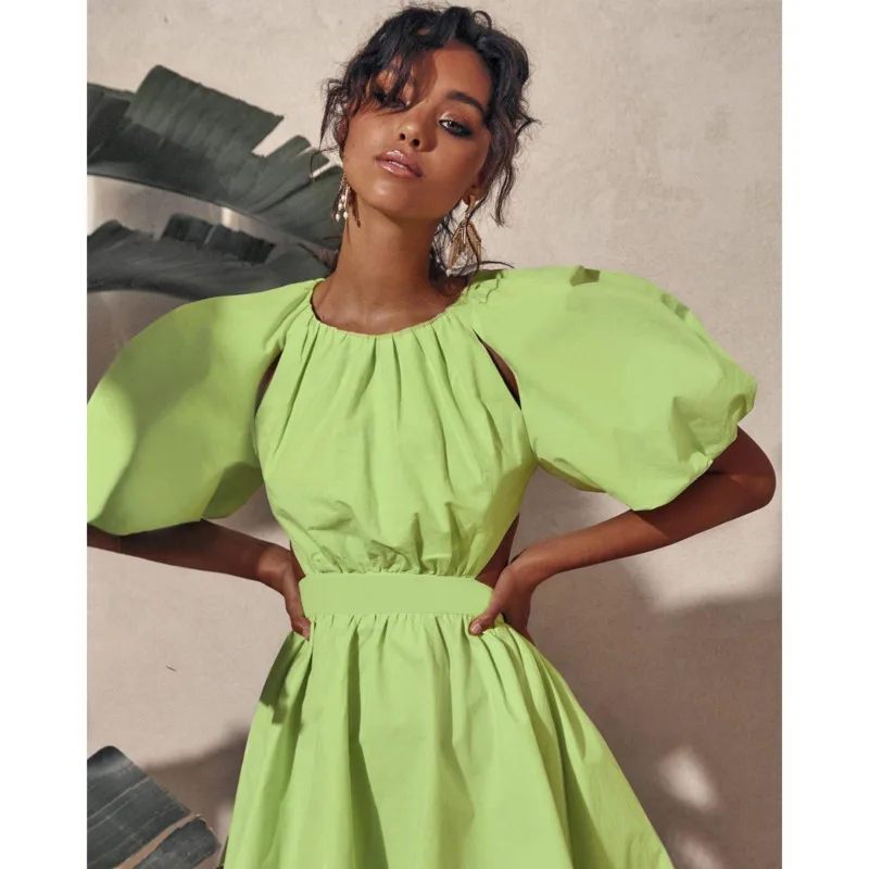 2021 Fashion Elegant Green Women Dress Puff Sleeve Female Spring Summer Sexy Casual Chic Vestido Mini Dress
2021 Fashion Elegant Green Women Dress Puff Sleeve Female Spring Summer Sexy Casual Chic Vestido Mini Dress