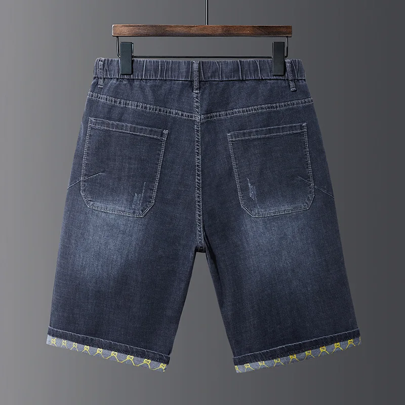2021 Fashion Summer New Style Denim Shorts Men's Wrinkled Loose Loose Casual Large Solid Color Elastic Waist Five-point Shorts
2021 Fashion Summer New Style Denim Shorts Men's Wrinkled Loose Loose Casual Large Solid Color Elastic Waist Five-point Shorts