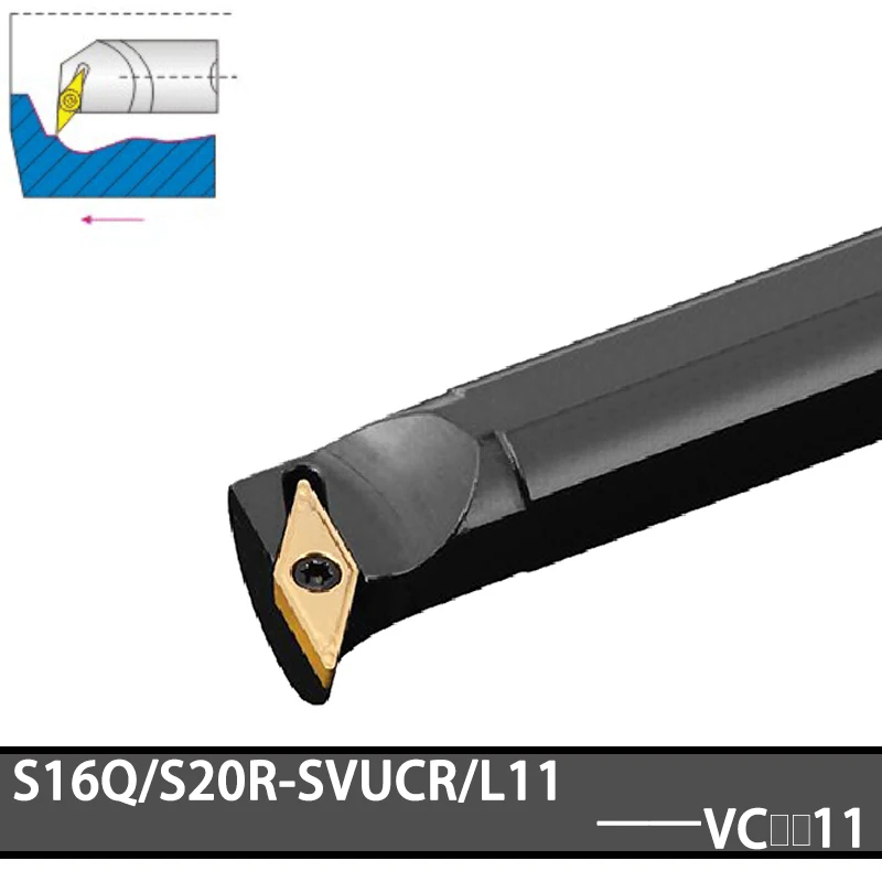 CNC Carbide Lathe Cutting Tool S16Q S20R SVUCR11 SVUCL11 Boring Bar Machining Metal Cutter Turning Tool Holder Set 
CNC Carbide Lathe Cutting Tool S16Q S20R SVUCR11 SVUCL11 Boring Bar Machining Metal Cutter Turning Tool Holder Set
