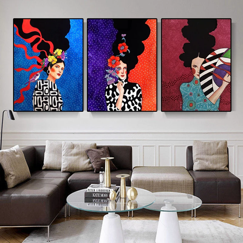 Vintage Abstract Hair Flower Girl Canvas Painting Wall Art Color Women Posters and Prints Living Room Home Decoration Cuadros
Vintage Abstract Hair Flower Girl Canvas Painting Wall Art Color Women Posters and Prints Living Room Home Decoration Cuadros