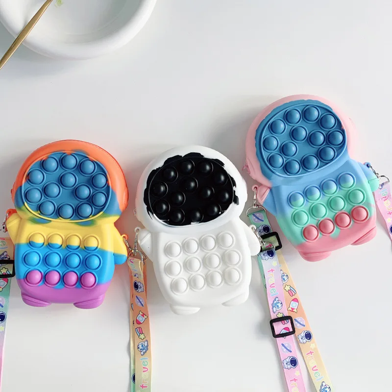 Fidget Toys Press Bubble Silicone Astronaut Kids Bag Coin Purse Wallet Simple Dimple Wallet Bags Squishy Squeeze Toy
Fidget Toys Press Bubble Silicone Astronaut Kids Bag Coin Purse Wallet Simple Dimple Wallet Bags Squishy Squeeze Toy