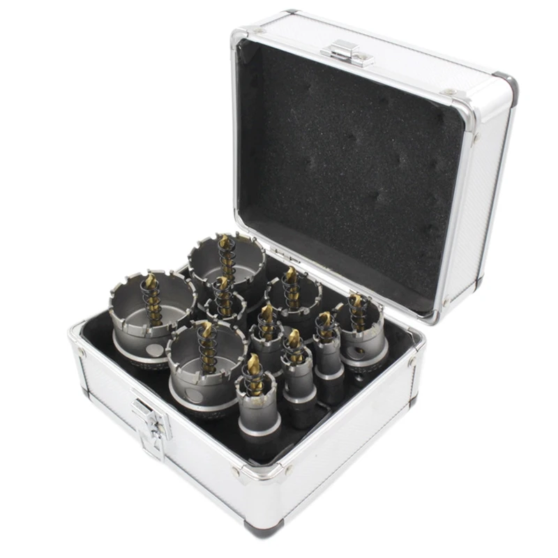 10Pcs/Set 16-53Mm TCT Hole Saw Drill Bit Sets Alloy Carbide Cobalt Steel Cutter Stainless Steel Plate Iron Metal
10Pcs/Set 16-53Mm TCT Hole Saw Drill Bit Sets Alloy Carbide Cobalt Steel Cutter Stainless Steel Plate Iron Metal