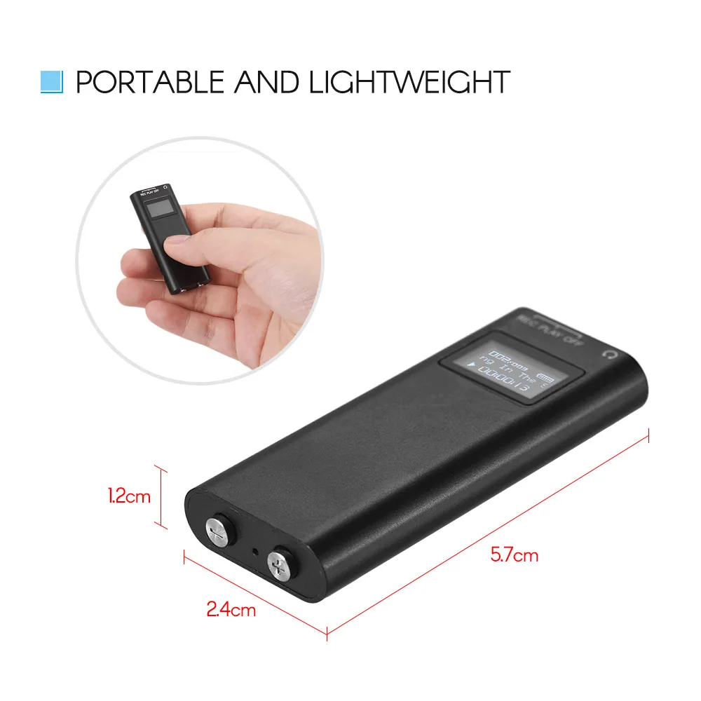 Mini Portable Digital Voice Recorder MP3 Player Audio Sound Dictaphone Recorder Voice Activated 8GB Recording Device
Mini Portable Digital Voice Recorder MP3 Player Audio Sound Dictaphone Recorder Voice Activated 8GB Recording Device