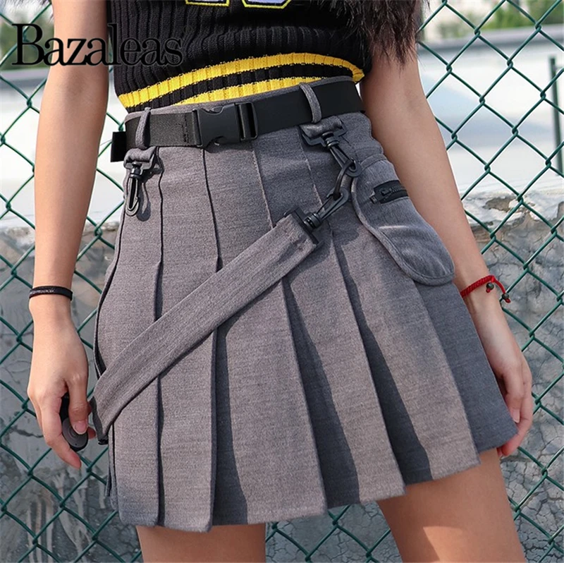 2021 Streetwear Sexy Harajuku Short Skirts Casual Grey Sashes Women Skirts Fashion Pleated Skirts Punk Mini Skirt Vintage
2021 Streetwear Sexy Harajuku Short Skirts Casual Grey Sashes Women Skirts Fashion Pleated Skirts Punk Mini Skirt Vintage