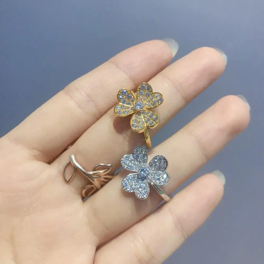 Кольцо женское из серебра 925 пробы с цветком клевера, 6 цветов
Кольцо женское из серебра 925 пробы с цветком клевера, 6 цветов