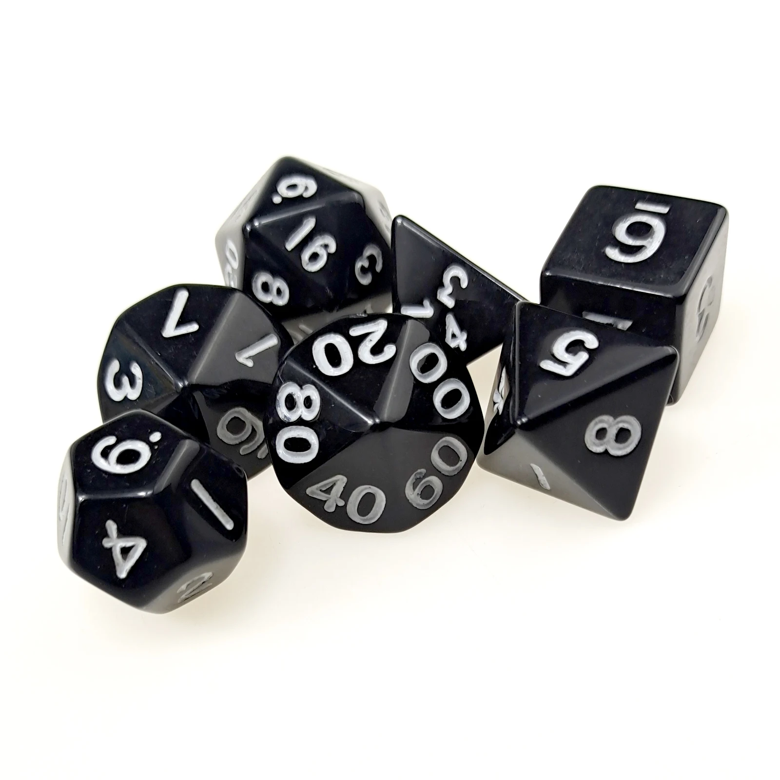 7 PC Polyhedral RPG Dice Set Opaque Black (d4 d6 d8 d10 d% d12 & d20) for DND D&D Roleplaying Games
7 PC Polyhedral RPG Dice Set Opaque Black (d4 d6 d8 d10 d% d12 & d20) for DND D&D Roleplaying Games