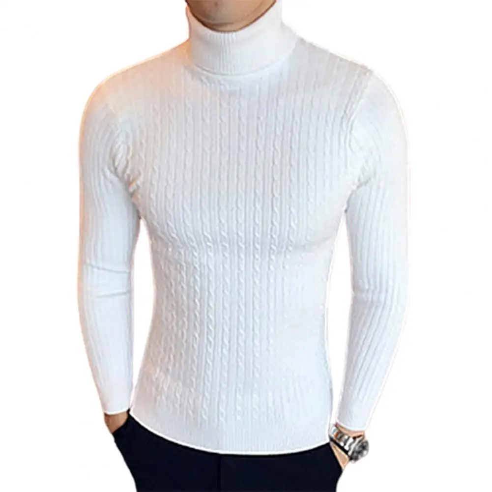 Men Winter Turtle Neck Long Sleeve Warm Sweater Slim Pullover Twist Knitwear 
Men Winter Turtle Neck Long Sleeve Warm Sweater Slim Pullover Twist Knitwear