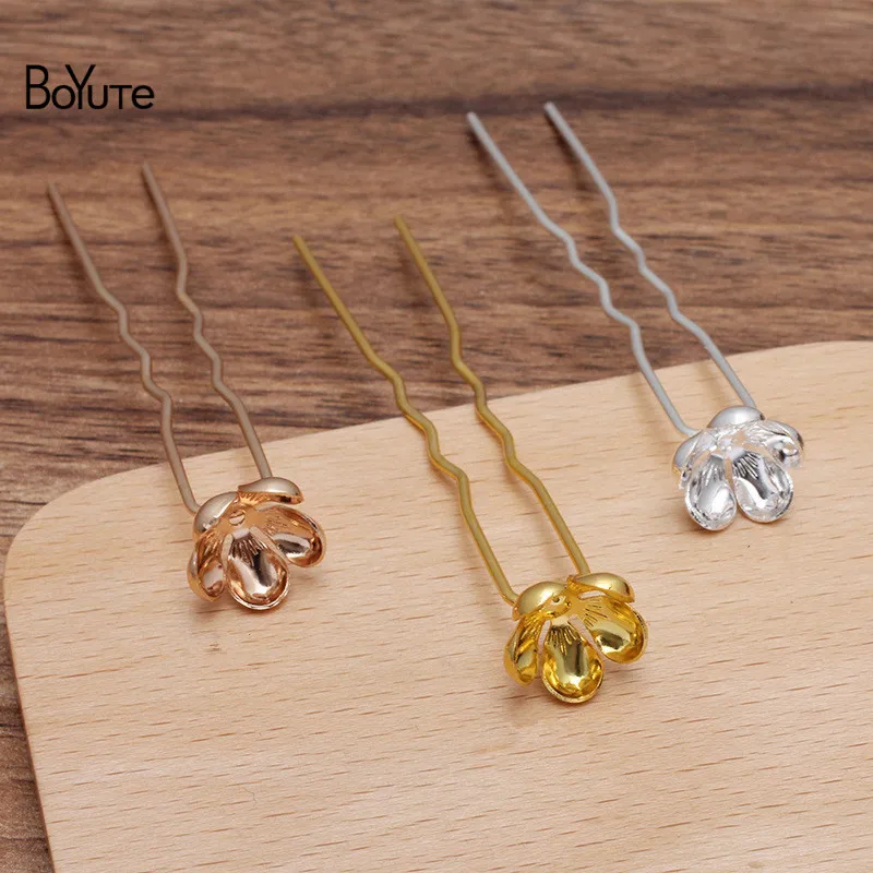 BoYuTe (10 Pieces/Lot) 5*12MM Metal Brass Flower Hairpins Hair Fork Accessories Diy Handmade Jewelry Materials Wholesale
BoYuTe (10 Pieces/Lot) 5*12MM Metal Brass Flower Hairpins Hair Fork Accessories Diy Handmade Jewelry Materials Wholesale