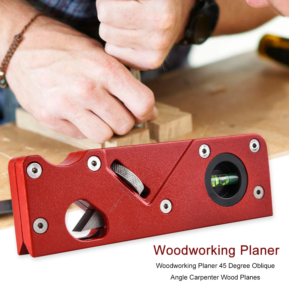Woodworking Planer 45 Degree Oblique Angle Edge Carpenter Wood Hand Planes Wood Trimming Chamfering Hand Tool w/Spirit Bubble
Woodworking Planer 45 Degree Oblique Angle Edge Carpenter Wood Hand Planes Wood Trimming Chamfering Hand Tool w/Spirit Bubble