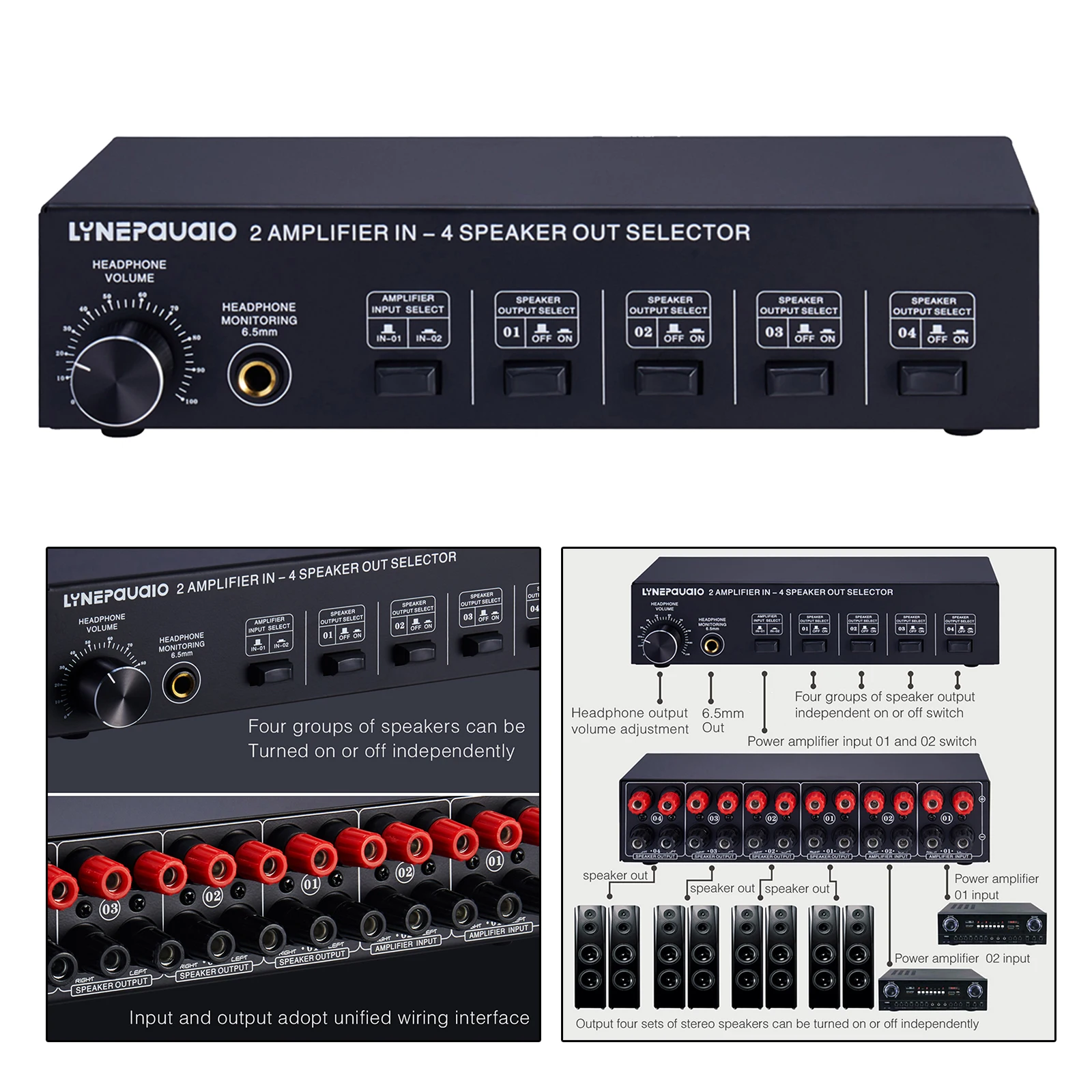 Переключатель звука Переключатель динамиков, 2 в 4 выхода, переключатель динамиков es, 300 Вт на канал
Переключатель звука Переключатель динамиков, 2 в 4 выхода, переключатель динамиков es, 300 Вт на канал