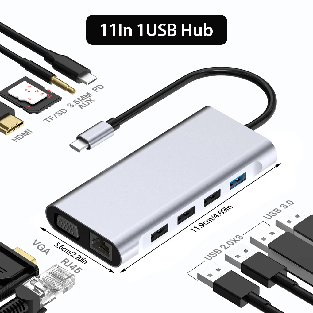 Laptop Splitter Port USB3.0 Multiport Computer Hub High-speed Adapter Dock Station Travel 100W Charger Household
Laptop Splitter Port USB3.0 Multiport Computer Hub High-speed Adapter Dock Station Travel 100W Charger Household