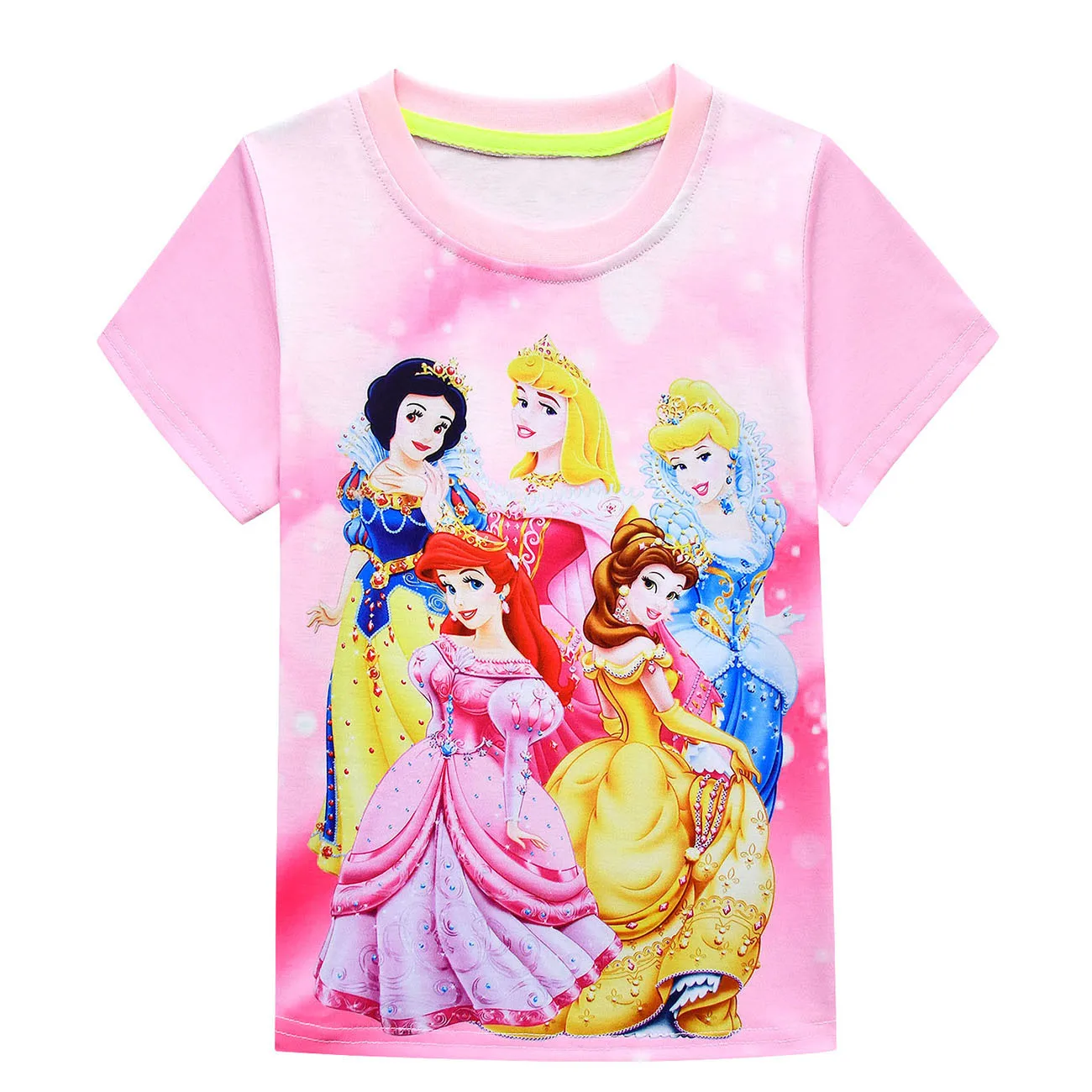 Disney Princess European and American Summer Cartoon Printing New Cute Cotton Girls Round Neck Short-Sleeved T-Shirt
Disney Princess European and American Summer Cartoon Printing New Cute Cotton Girls Round Neck Short-Sleeved T-Shirt