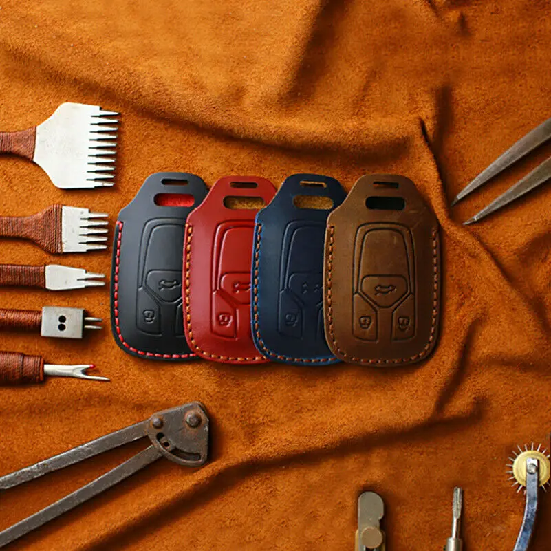 1Pcs Genuine Leather Car Key Fob Case Shell Cover With Metal Keychain For Adui A4 A5 Q5 Q7 S4 S5 TT B9
1Pcs Genuine Leather Car Key Fob Case Shell Cover With Metal Keychain For Adui A4 A5 Q5 Q7 S4 S5 TT B9