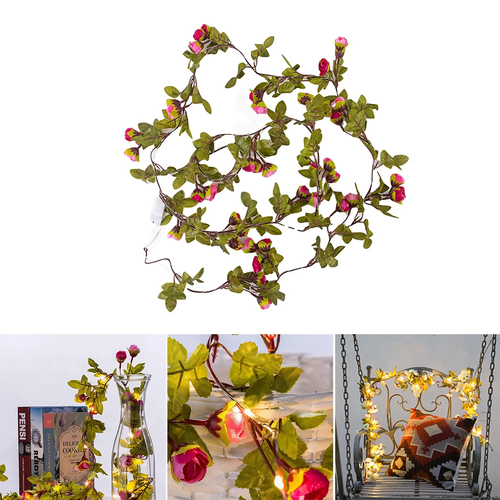 25LED 7.2ft Copper Wire Wound Artificial Autumn Bud Flower Rattan String Lights for Valentine's Wedding Bedroom Party Garden
25LED 7.2ft Copper Wire Wound Artificial Autumn Bud Flower Rattan String Lights for Valentine's Wedding Bedroom Party Garden