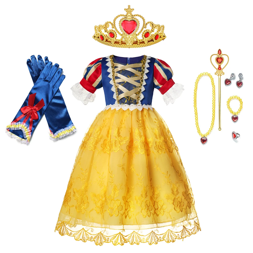 Child Dresses Snow White Princess Cosplay Fancy Dress Sequins Mesh Lace Prom Dress Girls Clothing 2 to 10 years
Child Dresses Snow White Princess Cosplay Fancy Dress Sequins Mesh Lace Prom Dress Girls Clothing 2 to 10 years