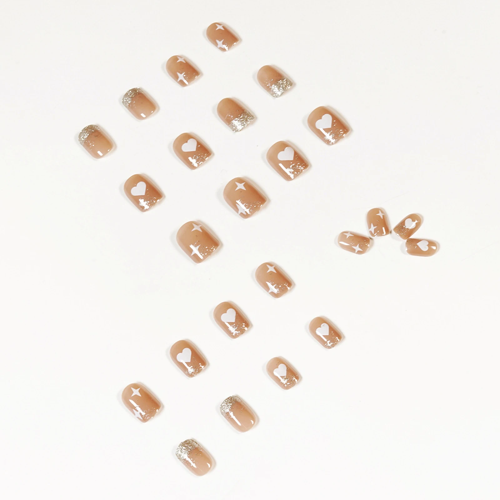 24pcs Pink Heart Print Wear Short Paragraph Fashion Manicure Patch False Nails Save Time Wearable Nail Patch SMJ
24pcs Pink Heart Print Wear Short Paragraph Fashion Manicure Patch False Nails Save Time Wearable Nail Patch SMJ