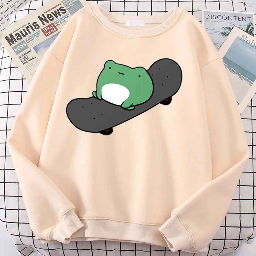 Womans Sweatshirts Cartoon Frog Play Skateboarding Printing Hoodies Lady Sports Clothing Hip-Hop Kawaii Animal Lady Long-Sleeved
Womans Sweatshirts Cartoon Frog Play Skateboarding Printing Hoodies Lady Sports Clothing Hip-Hop Kawaii Animal Lady Long-Sleeved
