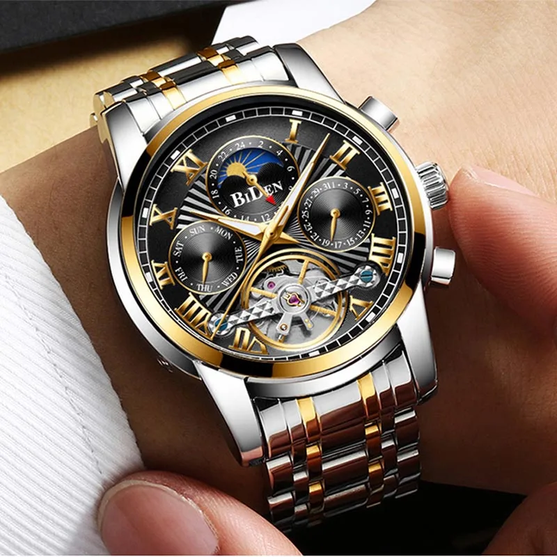 Skeleton Tourbillon Mechanical Watch Men Automatic Classic Rose Gold Leather Mechanical Wrist Watches Reloj Hombre
Skeleton Tourbillon Mechanical Watch Men Automatic Classic Rose Gold Leather Mechanical Wrist Watches Reloj Hombre