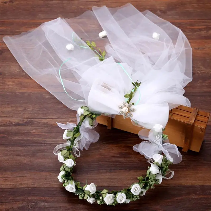 Flower Crown Veil Fashion Elegant Creative Wedding Veil Bridal Veil Wreath Veil for Wedding Party
Flower Crown Veil Fashion Elegant Creative Wedding Veil Bridal Veil Wreath Veil for Wedding Party