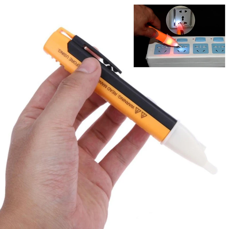 Electric Indicator 90-1000V AC Non-Contact Socket Wall AC Power Outlet Voltage Detector Sensor Tester Pen LED Light Tester Pen
Electric Indicator 90-1000V AC Non-Contact Socket Wall AC Power Outlet Voltage Detector Sensor Tester Pen LED Light Tester Pen