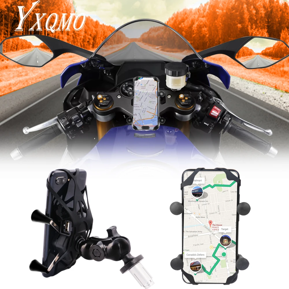 Motorbike Mobile Phone Holder GPS Navigation Bracket With Silicone Band for Yamaha R1 R6 3.5-6.5 inches Mobile Smartphone
Motorbike Mobile Phone Holder GPS Navigation Bracket With Silicone Band for Yamaha R1 R6 3.5-6.5 inches Mobile Smartphone