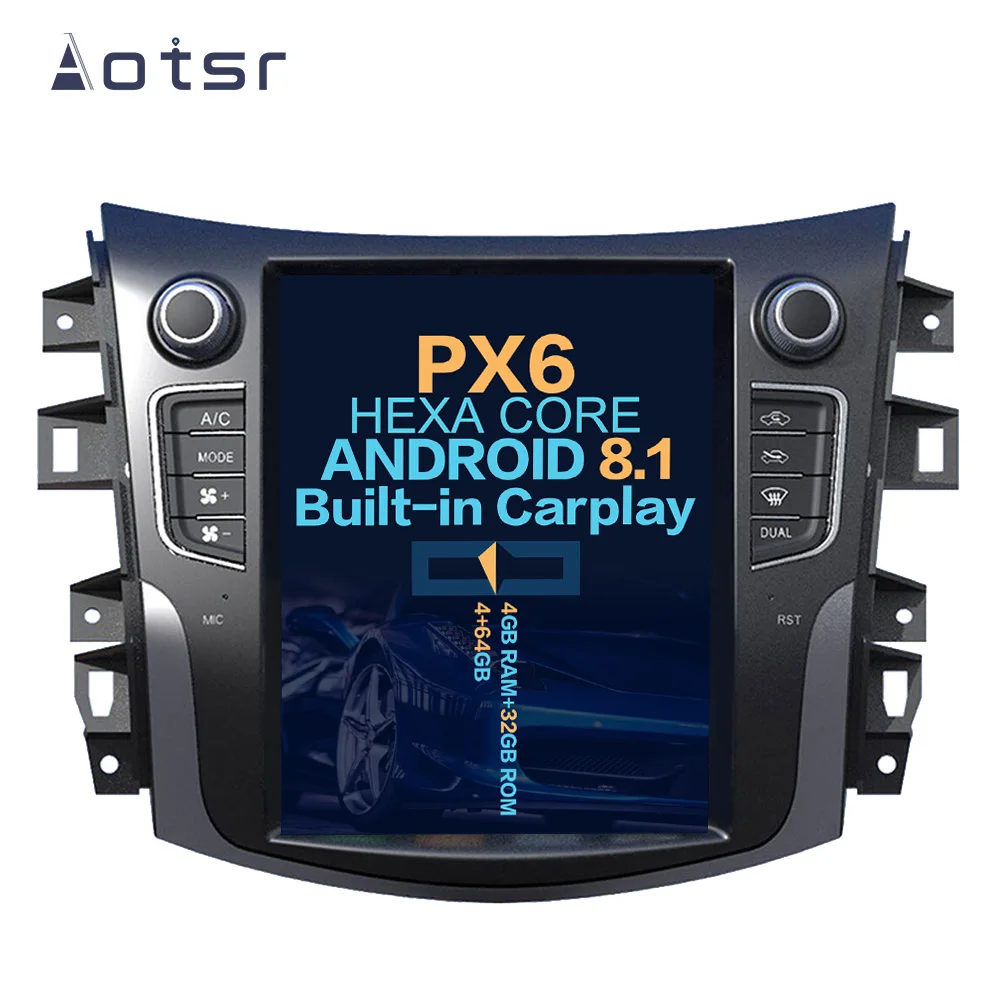 Aotsr Tesla 10.4"Vertical screen Android 8.1 Car DVD Multimedia player carplay GPS Navigation For NISSAN NP300 Navara 2014-2019
Aotsr Tesla 10.4"Vertical screen Android 8.1 Car DVD Multimedia player carplay GPS Navigation For NISSAN NP300 Navara 2014-2019