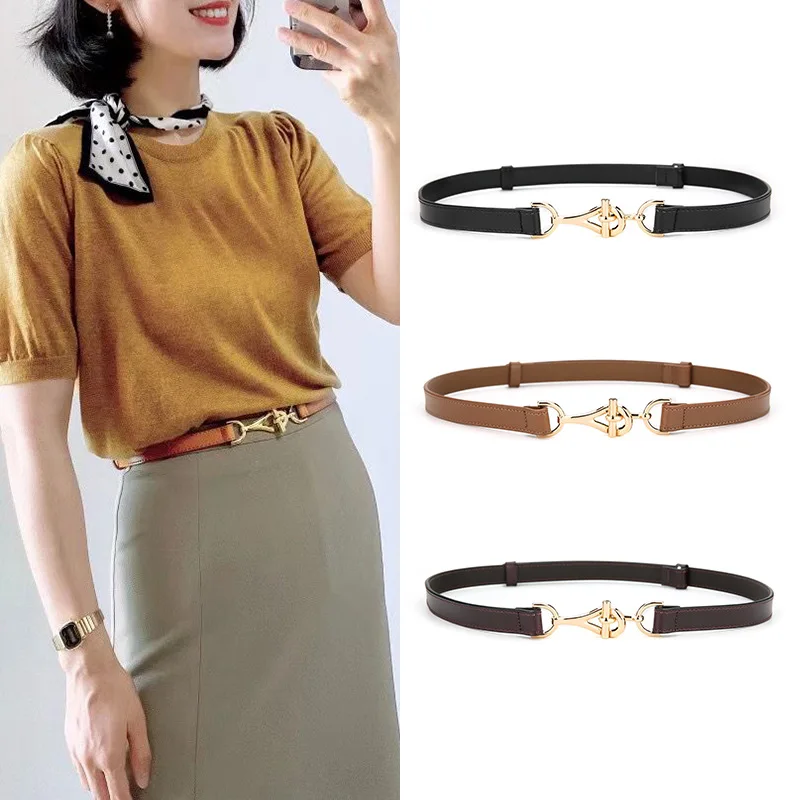 Fashion Genuine Leather Belts designer Alloy buckle Waist Belt 1.8CM Width Simple Wild Lady Leather Waistband Dress collocation
Fashion Genuine Leather Belts designer Alloy buckle Waist Belt 1.8CM Width Simple Wild Lady Leather Waistband Dress collocation