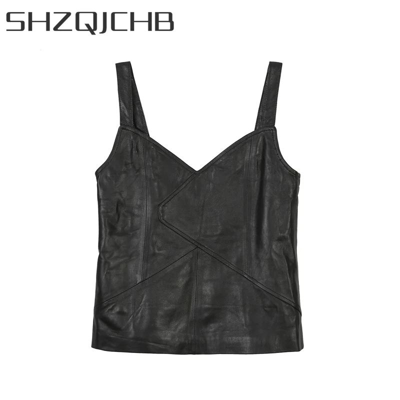 JCHB 2021 100% Sheepskin Genuine Leather Vest Women Straps Tops Ladies Casual Waistcoat Streetwear Sleeveless Outerwear New Desi
JCHB 2021 100% Sheepskin Genuine Leather Vest Women Straps Tops Ladies Casual Waistcoat Streetwear Sleeveless Outerwear New Desi