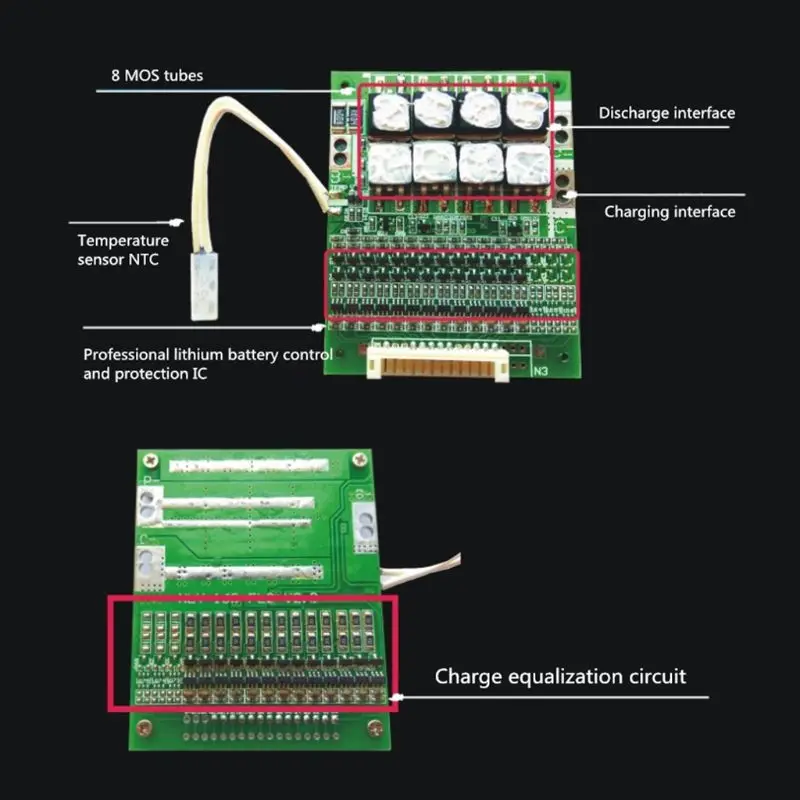 BMS 13S 48V 50A 18650 Li-ion Lithium Battery Pack Protection Equalizer Board PCB Balance Circuit Board for Electric A69D
BMS 13S 48V 50A 18650 Li-ion Lithium Battery Pack Protection Equalizer Board PCB Balance Circuit Board for Electric A69D