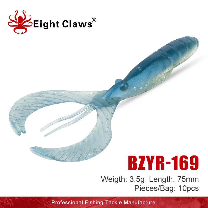EIGHT CLAWS 75mm 3.5g 10PCS/Lot Artificial Crayfish Soft Fishing Lure Worm Jigging Bait Double Tail Silicone Soft Bait
EIGHT CLAWS 75mm 3.5g 10PCS/Lot Artificial Crayfish Soft Fishing Lure Worm Jigging Bait Double Tail Silicone Soft Bait