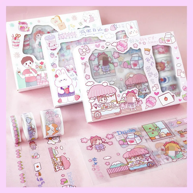 Creative Novice Account Tape Set Ins Wind Girl Heart Cartoon Cute Color Stickers Children Decorative Stickers
Creative Novice Account Tape Set Ins Wind Girl Heart Cartoon Cute Color Stickers Children Decorative Stickers
