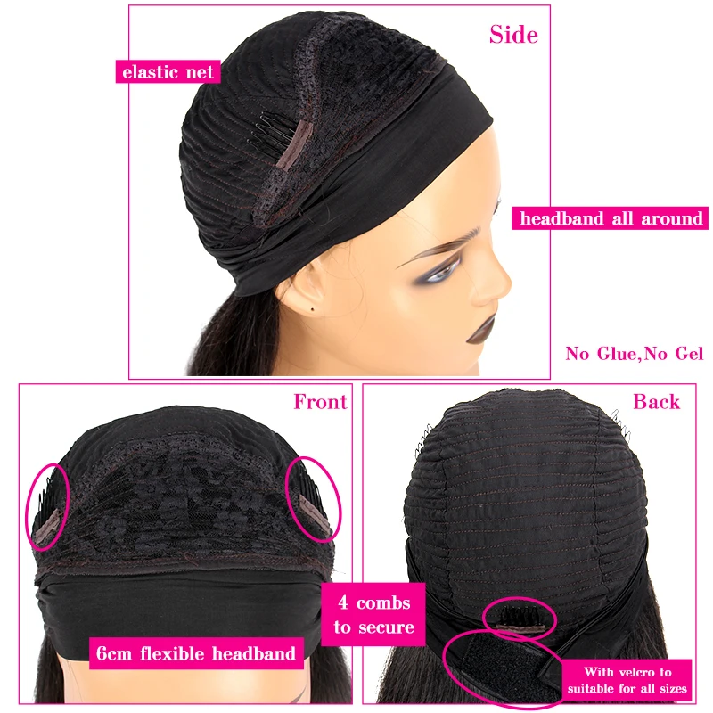 KRN Kinky Curly Wig Headband Wig Human Hair for Women Glueless Cheap Short Bob Hair 150 Density Headband Wigs
KRN Kinky Curly Wig Headband Wig Human Hair for Women Glueless Cheap Short Bob Hair 150 Density Headband Wigs