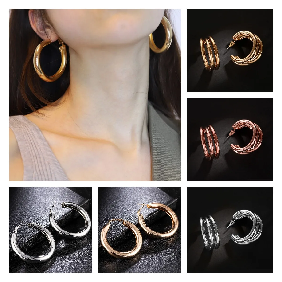 Fashion Statement Earrings Big Geometric Punk Earrings for Women Hanging Dangle Earrings Drop Earing Jewelry Wholesale Tassel
Fashion Statement Earrings Big Geometric Punk Earrings for Women Hanging Dangle Earrings Drop Earing Jewelry Wholesale Tassel