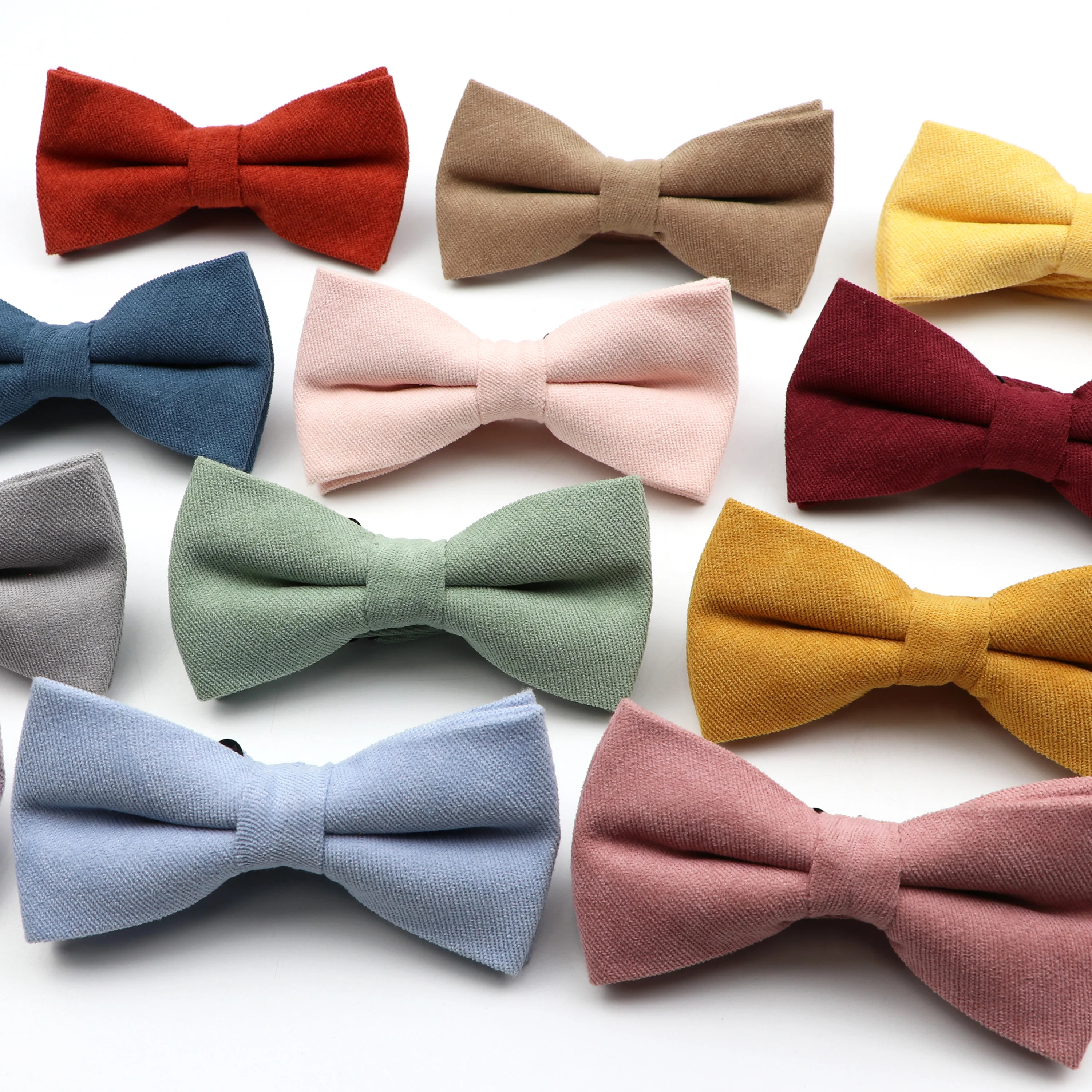 

NEW Macarons Solid Color Men Bow Tie Super Soft Suede Classic Shirts Bowtie Bowknot Adult Child Butterfly Cravats For Wedding