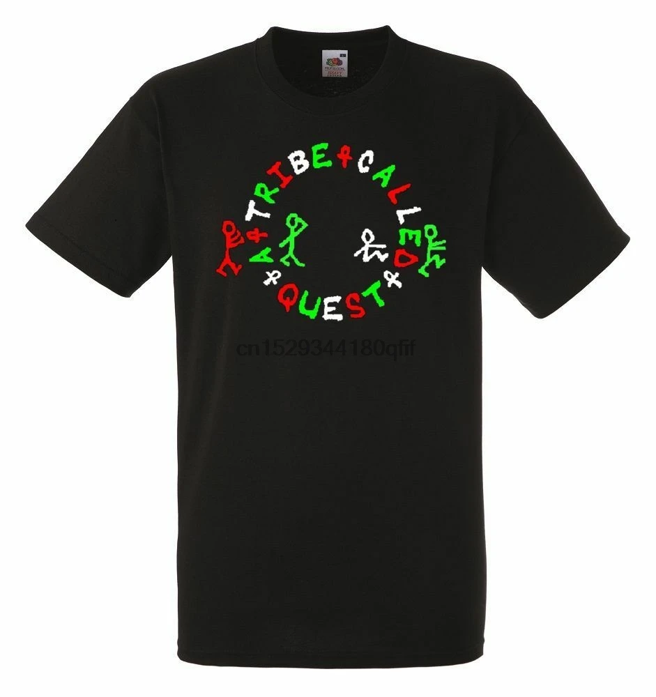 Племя Называется гостевым логотипом черная новая футболка фрукты ткацкого