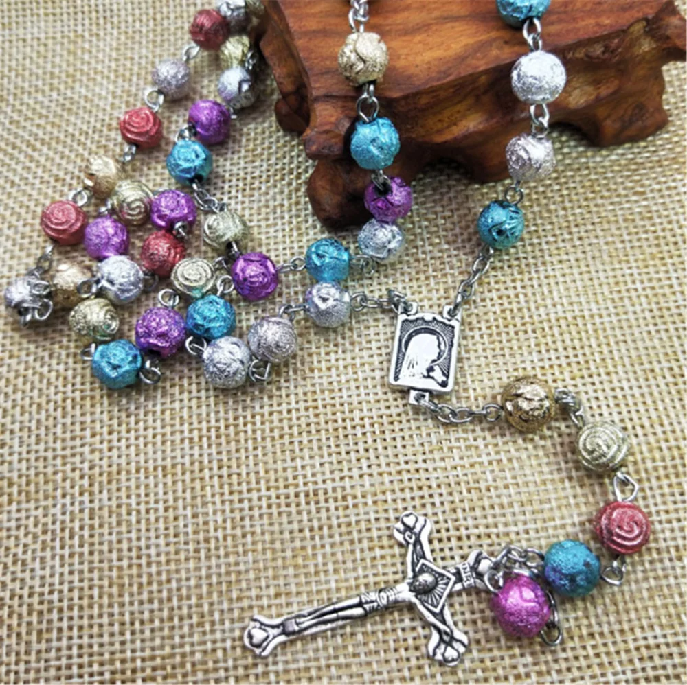 Multicolor Fashion Christian Catholic Cross Virgin Holy Christ Pendant Necklace For Men Women Rosary Necklace Prayer Beaded
Multicolor Fashion Christian Catholic Cross Virgin Holy Christ Pendant Necklace For Men Women Rosary Necklace Prayer Beaded