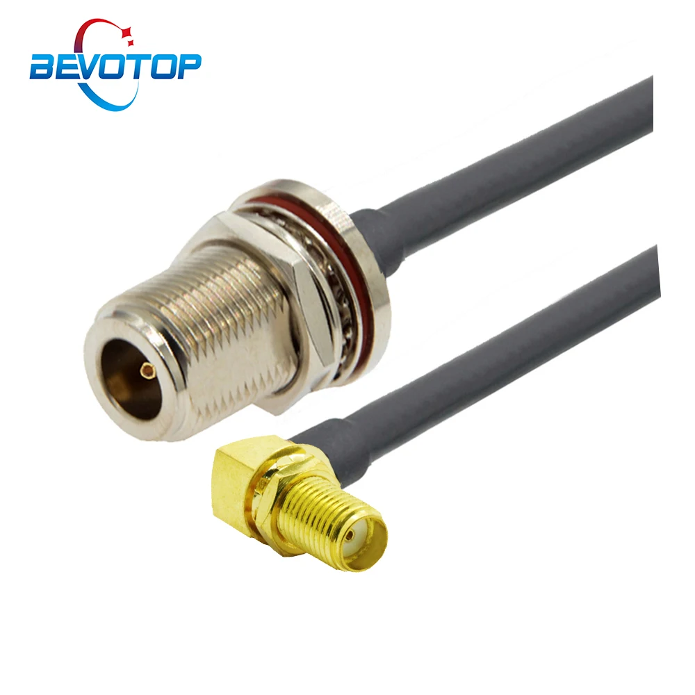 RF Cable Waterproof N Female Bulkhead to SMA Female Right Angle RG58 Pigtail 50 Ohm RF Coaxial Extension Cord Jumper Adapter
RF Cable Waterproof N Female Bulkhead to SMA Female Right Angle RG58 Pigtail 50 Ohm RF Coaxial Extension Cord Jumper Adapter