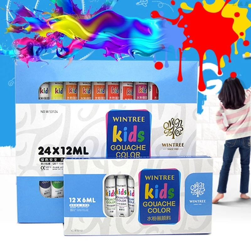 Gouache Paint Set 12 Vibrant Colors in Tubes Easy Convenient to Mix with Great Results
Gouache Paint Set 12 Vibrant Colors in Tubes Easy Convenient to Mix with Great Results