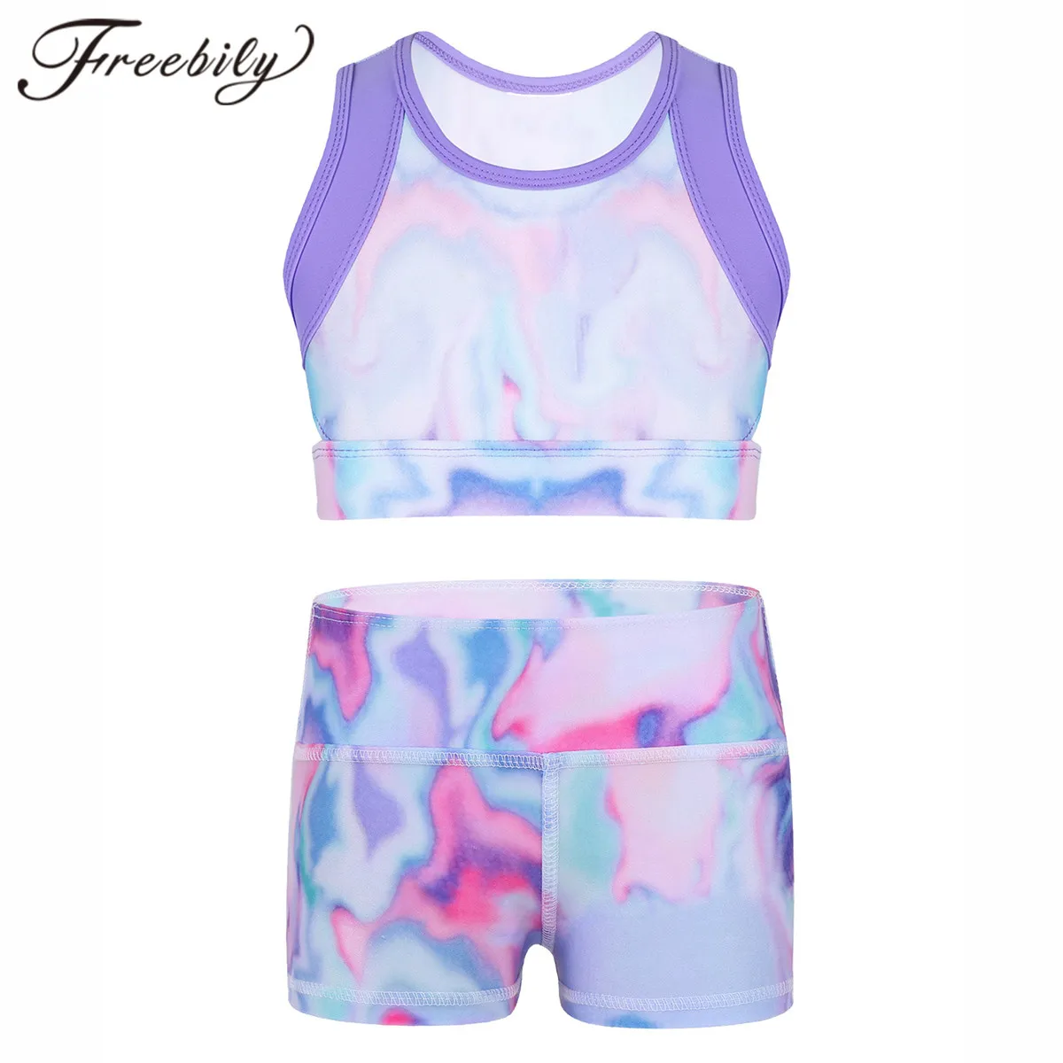Kids Girls Sets Colorful Sleeveless Tie-Dye Tanks Crop Top with High Waist Dance Shorts Bottoms Gymnastic Workout Sports Set
Kids Girls Sets Colorful Sleeveless Tie-Dye Tanks Crop Top with High Waist Dance Shorts Bottoms Gymnastic Workout Sports Set