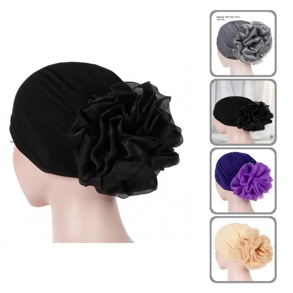 Однотонная эластичная облегающая шапочка для сна с большим цветком на ощупь
Однотонная эластичная облегающая шапочка для сна с большим цветком на ощупь