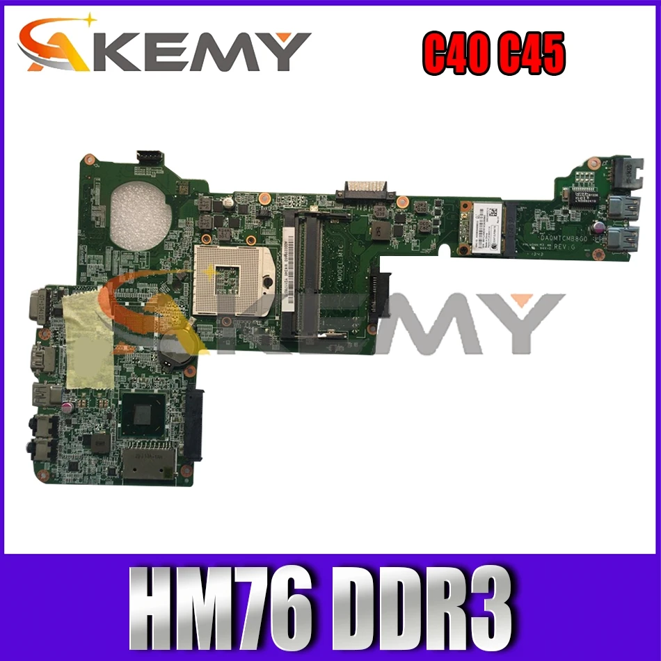 AKEMY DA0MTCMB8G0 Is Suitable For Toshiba C40 C40-A C45 C45-A Notebook Motherboard PGA989 HM76 DDR3 100% Test
AKEMY DA0MTCMB8G0 Is Suitable For Toshiba C40 C40-A C45 C45-A Notebook Motherboard PGA989 HM76 DDR3 100% Test