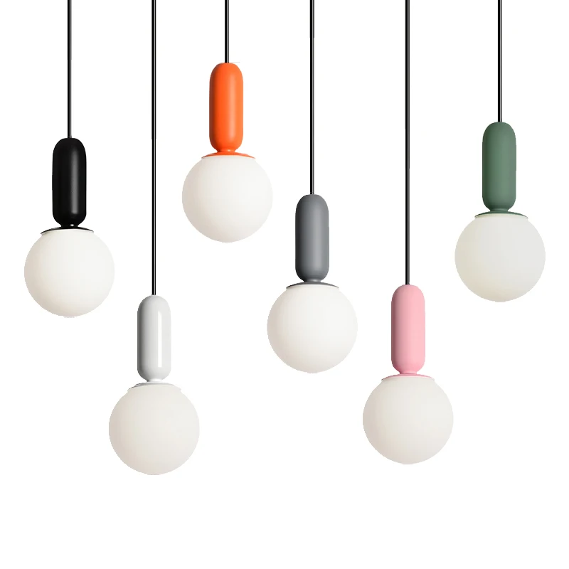 Indoor Macaron Lighting Lovely Pendant Lights Glass Lamp Restaurant Bar Coffee Dining Room LED Hanging Light Fixture E27 Lamp
Indoor Macaron Lighting Lovely Pendant Lights Glass Lamp Restaurant Bar Coffee Dining Room LED Hanging Light Fixture E27 Lamp
