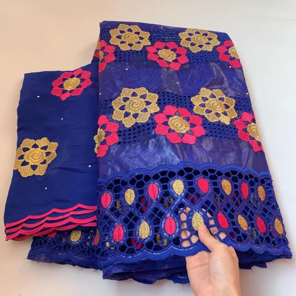 5+2yards nigerian lace cotton bazin riche fabric with scarf set african lace fabric for women dress
5+2yards nigerian lace cotton bazin riche fabric with scarf set african lace fabric for women dress