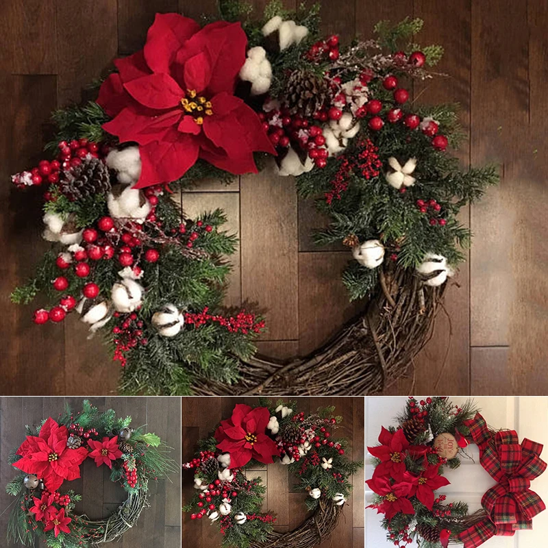 Christmas Wreath Artificial Plant Rattan Circle Wall Decor Simulation Flower Non-woven Fabric 2022 New Year Christmas Decor
Christmas Wreath Artificial Plant Rattan Circle Wall Decor Simulation Flower Non-woven Fabric 2022 New Year Christmas Decor