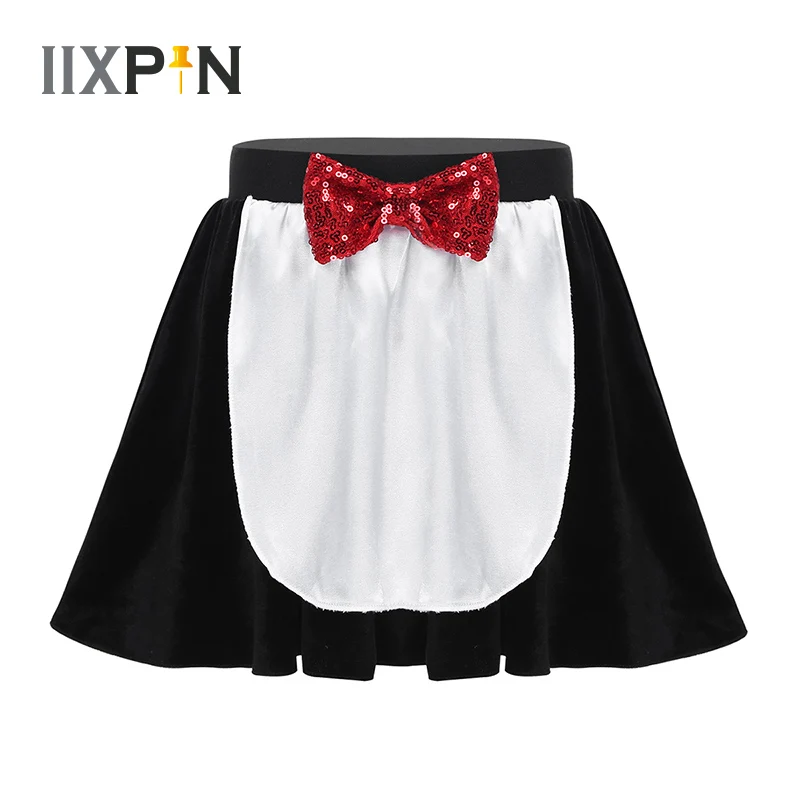 Skirts Girls Penguin Dance Costume Elastic Waistband Sequined Bowtie Velvet Full Circle Skirt for Christmas Winter Themed Party
Skirts Girls Penguin Dance Costume Elastic Waistband Sequined Bowtie Velvet Full Circle Skirt for Christmas Winter Themed Party
