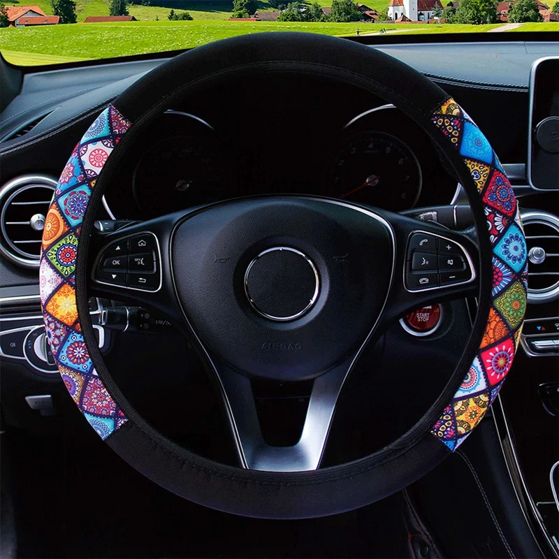 Elastic Car Steering Wheel Cover Anti Slip Car Accessories Linen Universal Steering Covers Suitable 37-38cm Auto Decoration
Elastic Car Steering Wheel Cover Anti Slip Car Accessories Linen Universal Steering Covers Suitable 37-38cm Auto Decoration