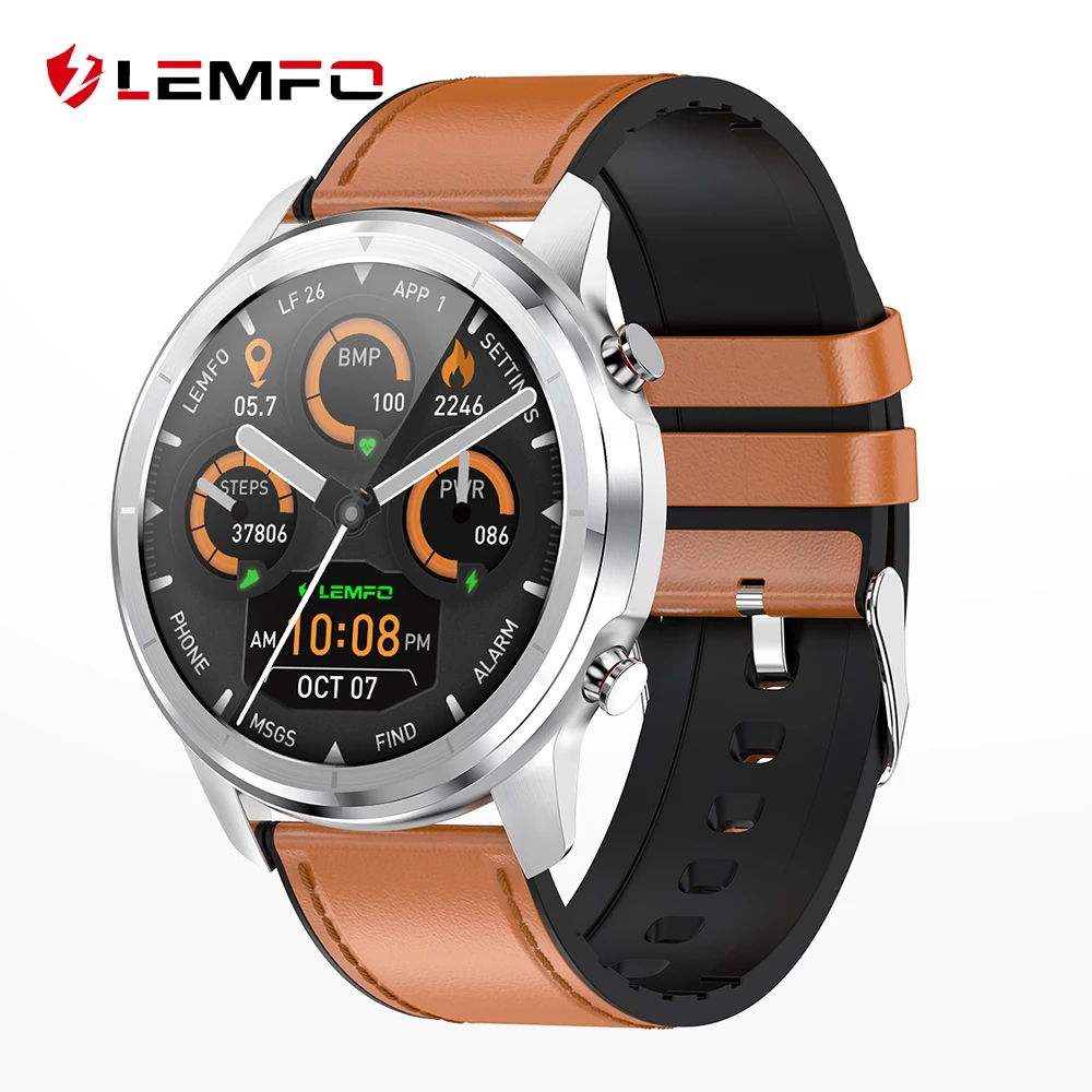 Смарт часы LEMFO LF26 мужские сенсорные 1 3 дюйма 360*360 HD Amoled Bluetooth 5 0|Смарт-часы| |
