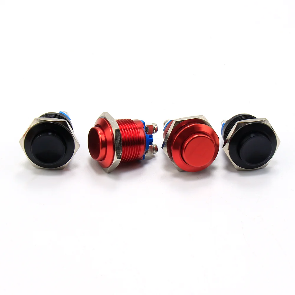 16mm Metal Push Button Switch High Head Self-reset/Momentary Screw Terminal ON-OFF For Doorbell/Car Modification/Computer
16mm Metal Push Button Switch High Head Self-reset/Momentary Screw Terminal ON-OFF For Doorbell/Car Modification/Computer