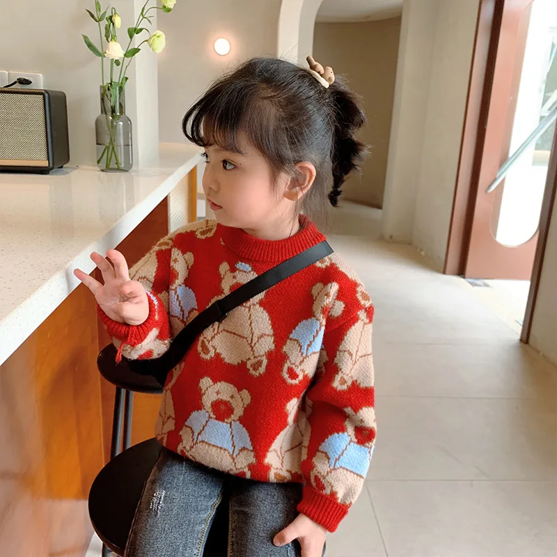 Свитер с мультяшным медведем для девочек, топ на весну и осень, детская зимняя одежда 5-80
Свитер с мультяшным медведем для девочек, топ на весну и осень, детская зимняя одежда 5-80